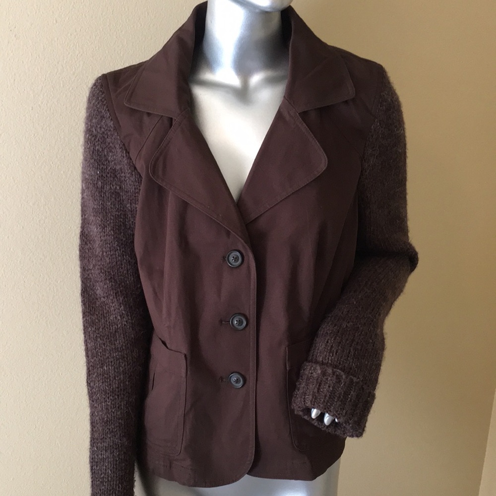 SUNDANCE | sweater jacket with faux fur coll… - Picture 9 of 11